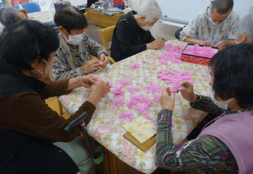 鹿児島ディサービス　創作活動　桜