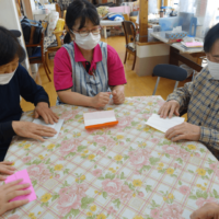 鹿児島デイサービス 折り紙 パンジー