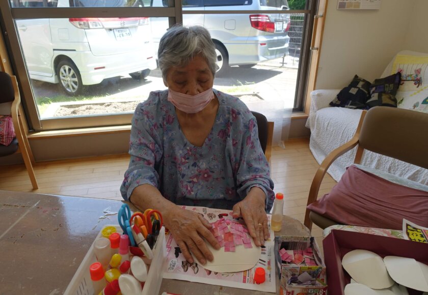 鹿児島デイサービス 創作活動 6月 紫陽花