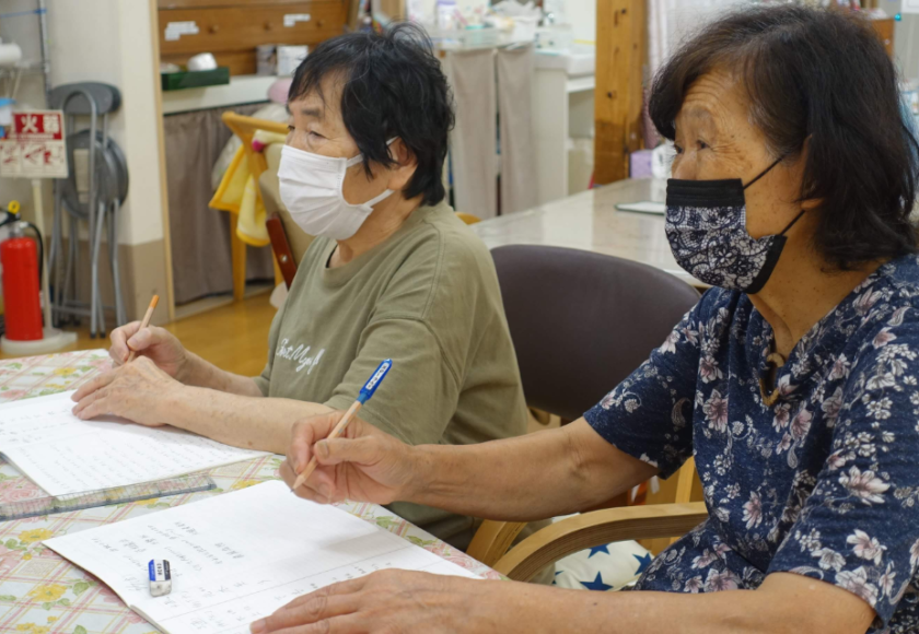 鹿児島ディサービス　脳トレ活動　漢字