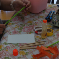 鹿児島 デイサービス 創作活動 壁紙作り お月見