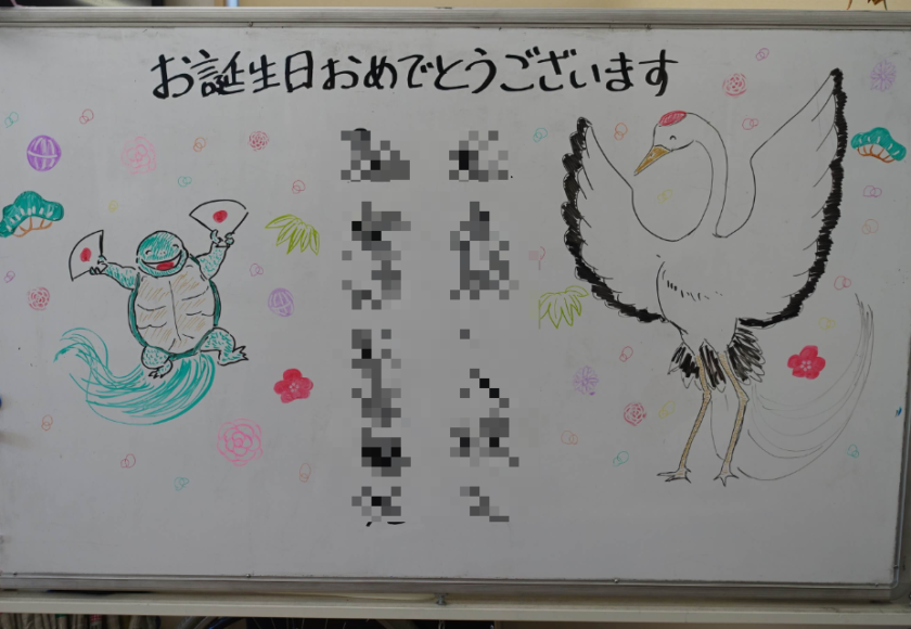 鹿児島ディサービス　誕生日会　ボード