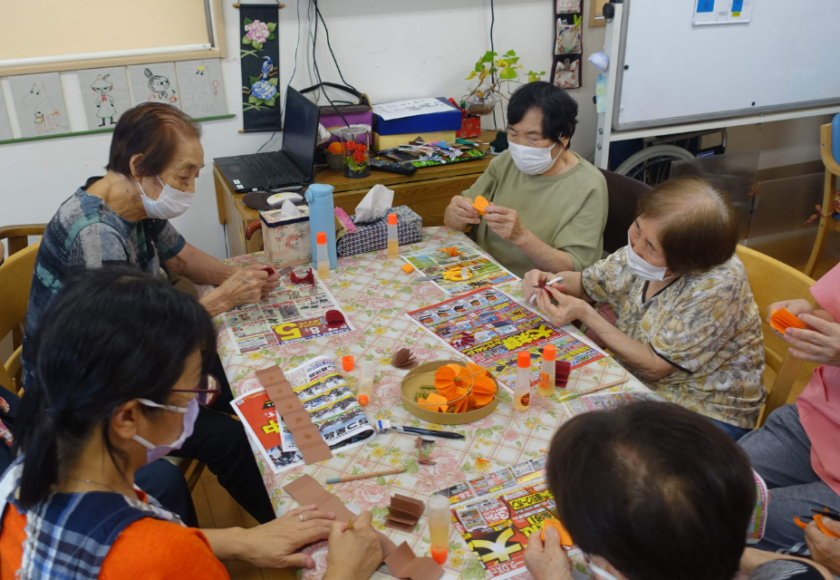 鹿児島ディサービス　創作活動　かぼちゃ