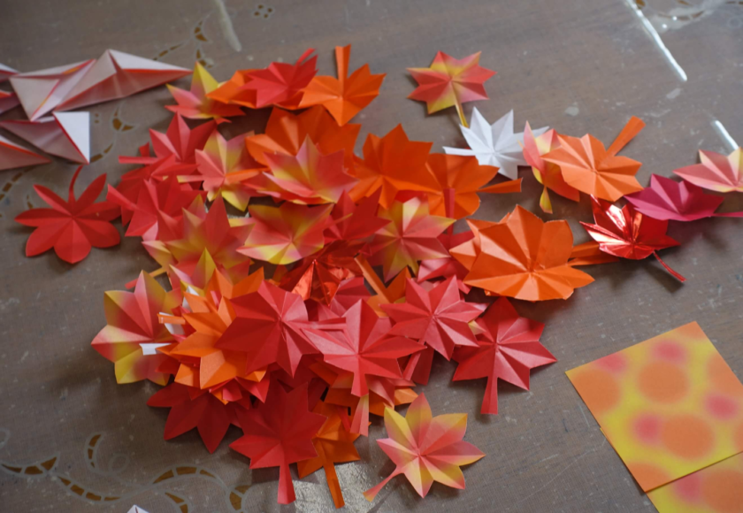 鹿児島 デイサービス 創作活動 紅葉