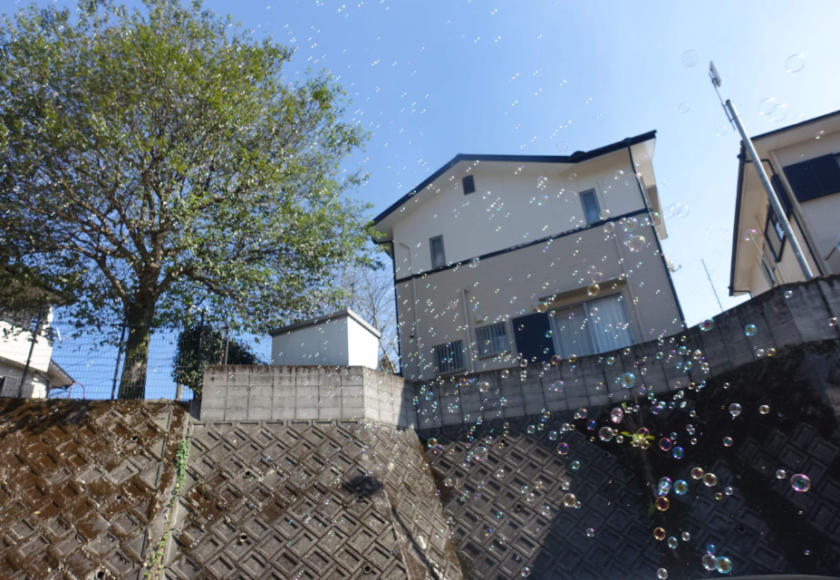 鹿児島ディサービス　シャボン玉　レク活動