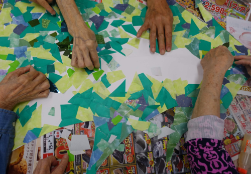 鹿児島　デイサービス　創作活動　ツリー