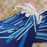 鹿児島　デイサービス　創作活動　壁紙作り　1月