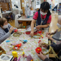 鹿児島ディサービス 創作活動 しめ縄