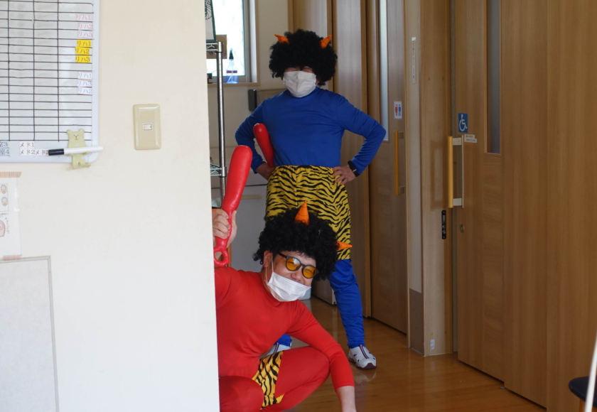 鹿児島　デイサービス　節分　豆撒き　恵方巻