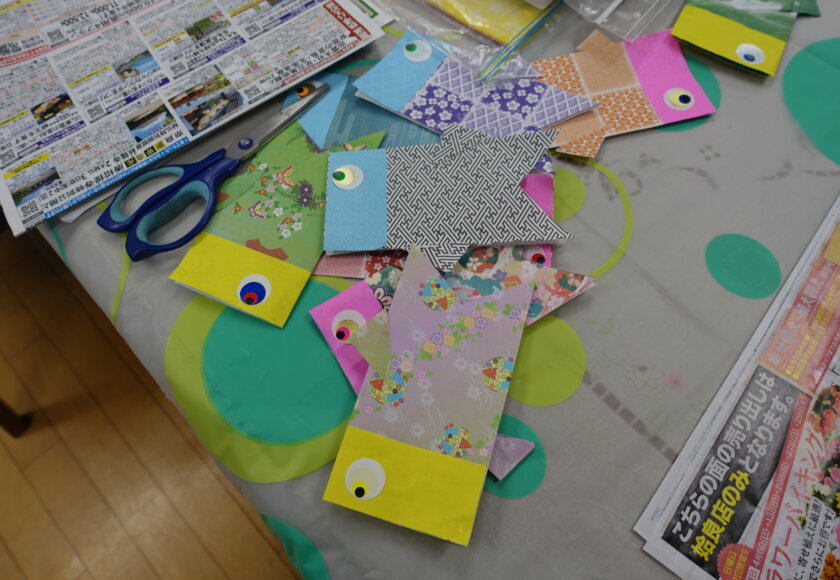 鹿児島 デイサービス 創作活動 鯉のぼり