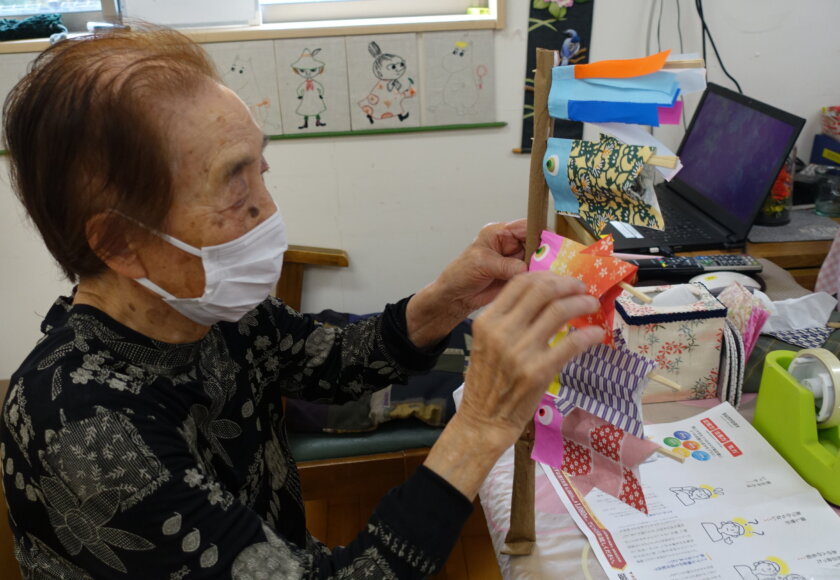 鹿児島 デイサービス 創作活動 鯉のぼり