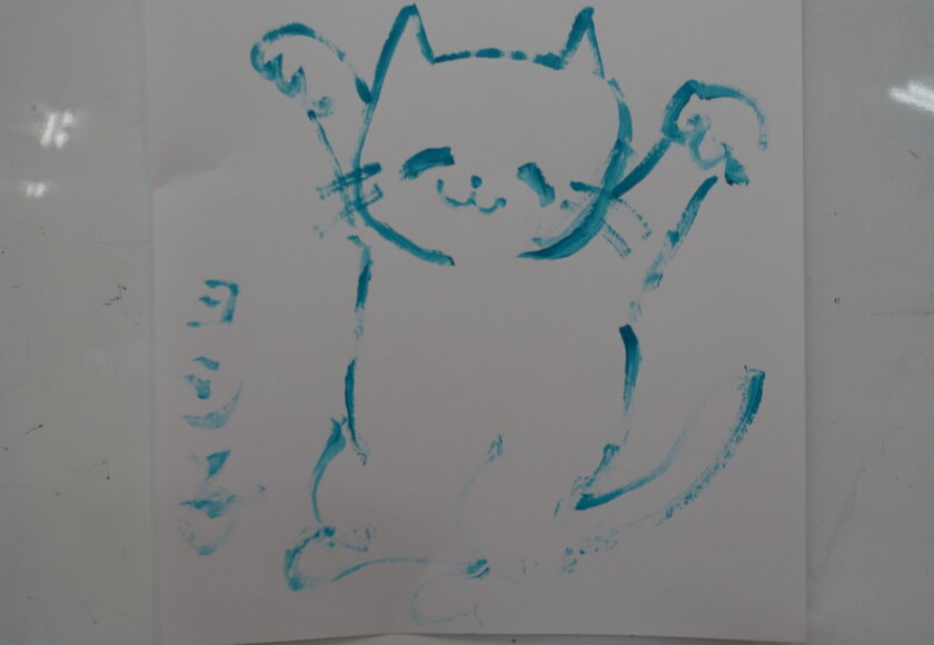 鹿児島　デイサービス　創作活動　絵具　絵画