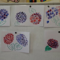 鹿児島 デイサービス 創作活動 紫陽花