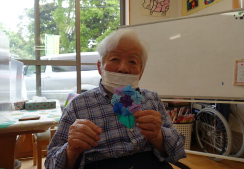 鹿児島　デイサービス　創作活動　紫陽花