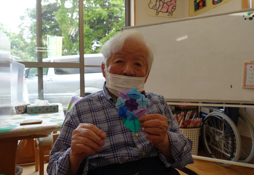 鹿児島　デイサービス　創作活動　紫陽花