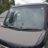 鹿児島ディサービス　火山灰　送迎車