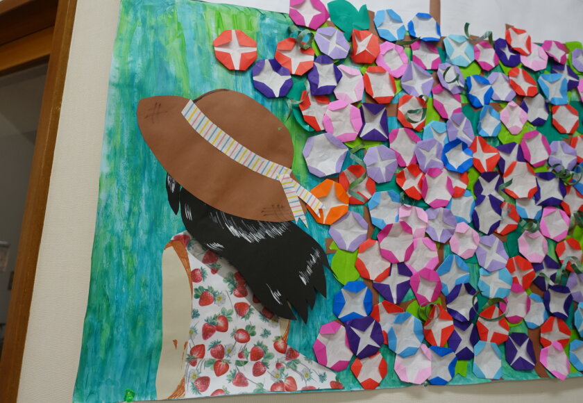 鹿児島　デイサービス　創作活動　7月　朝顔