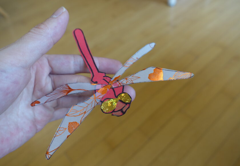 鹿児島 デイサービス 創作活動 赤とんぼ 壁紙作り