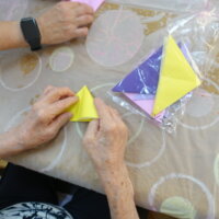 鹿児島 デイサービス 創作活動 折り紙 キノコ