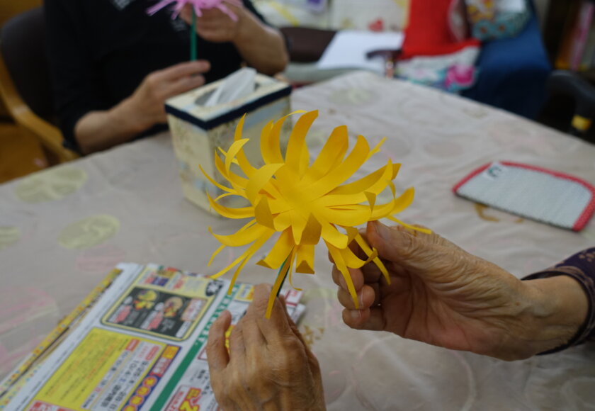 鹿児島　デイサービス　創作活動　彼岸花