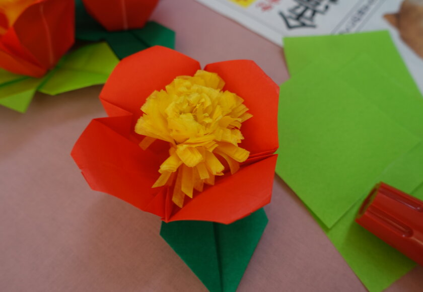 鹿児島 デイサービス 創作活動 椿