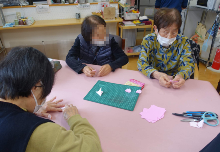 鹿児島ディサービス　創作活動　桜