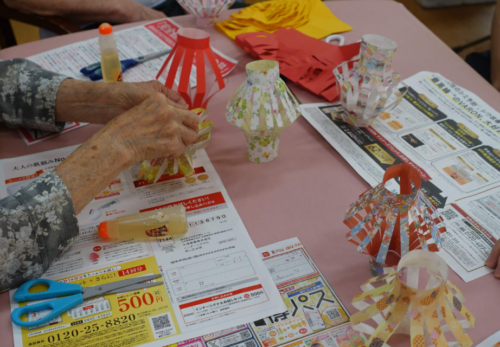 鹿児島ディサービス　創作活動　七夕