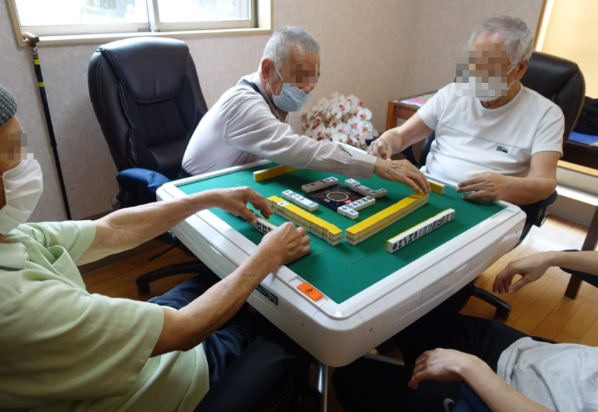 鹿児島ディサービス　麻雀　レク活動
