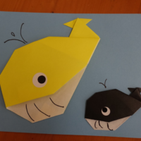 鹿児島ディサービス　創作活動　クジラ