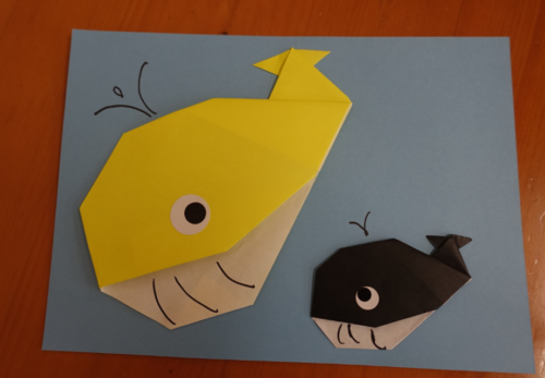 鹿児島ディサービス　創作活動　クジラ